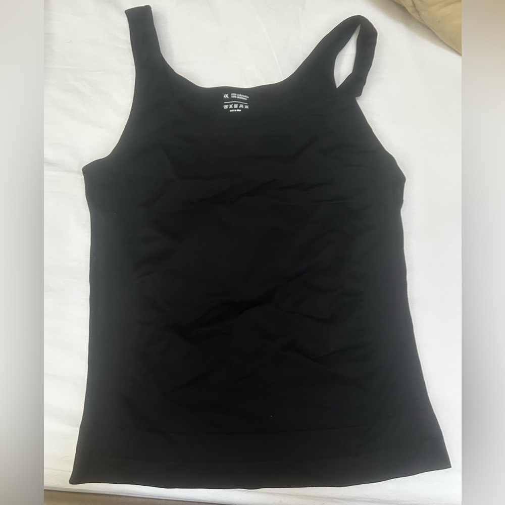 NWOT Women's Plus Size Spanx Like Black Smoothing Compression Tank Top 4X